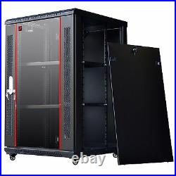 18U Rack Enclosure Cabinet 24 Depth Wall/Floor Network Data Server Rack
