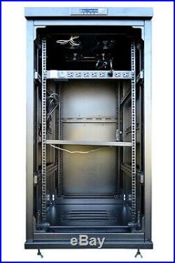 18U Server Cabinet Glass Door 32 Deep Rack Enclosure/Free Shipping&Accessories