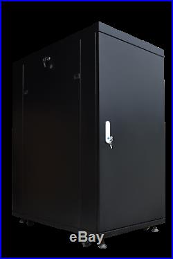 18U Server Cabinet Glass Door 32 Deep Rack Enclosure/Free Shipping&Accessories