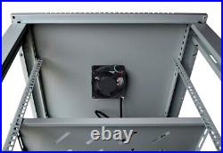 18U Server Rack Cabinet Enclosure withCasters 2 Shelves FAN PDU (24x24x35)