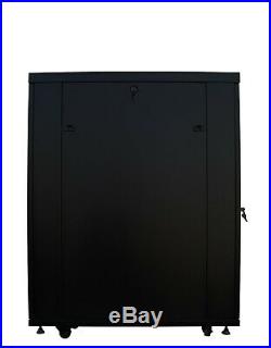 18U Server Rack Data Cabinet It Network Enclosure MESH DOORS LCD Screen PDU