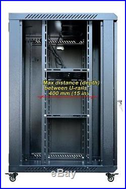 18U Server Rack Enclosure 18 Depth Wall/Floor Rack Cabinet/Free Accessories