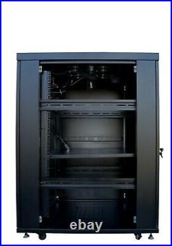 18U Server Rack It Cabinet Network Data Enclosure Vented Mesh Perforate Doors