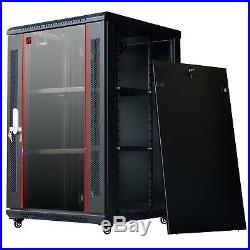 18U Wall Mount Network Server Data Cabinet 18'' Depth Rack Enclosure with Bonus