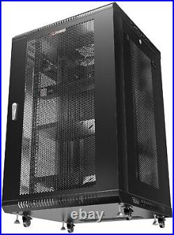 18U Wall Mount Server Rack Locking Network Cabinet Data IT Enclosure VENTED Door