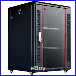 18U Wall Server Cabinet Rack Enclosure 24'' Deep/Free Shipping & Accessories