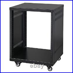 19'' 12U Rolling Network Server Cabinet Enclosure Rack Audio Telecom Equip Rack