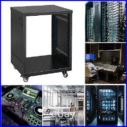 19'' 12U Rolling Network Server Cabinet Enclosure Rack Audio Telecom Equip Rack