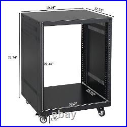 19'' 12U Rolling Network Server Cabinet Enclosure Rack Audio Telecom Equip Rack