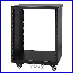 19'' 12U Rolling Network Server Cabinet Enclosure Rack Audio Telecom Equip Rack