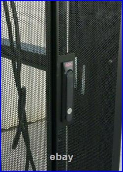 19 Inch Apc Ar3100 Ap7540 42u Rolling Cabinet Server Rack Enclosure
