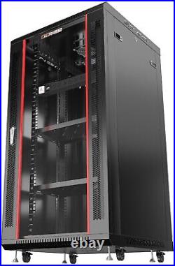 22U 24 Deep Wall Mount IT Network Server Rack Data Cabinet Enclosure