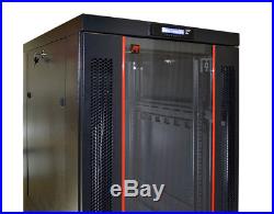 22U 35 Deep 19 IT Data Free Standing Server Rack Cabinet Enclosure+Bonus Free