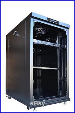 22U 35 Depth IT & Telecom Server Rack Cabinet Enclosure. CDM + Bonus Free