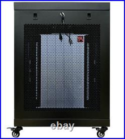 22U 35'' Depth Rack Cabinet IT Server Enclosure Premium Series with Accessories