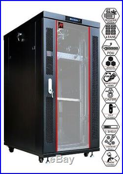 22U 39 Deep 19 IT Data Free Standing Server Rack Cabinet Enclosure