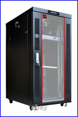 22U 39 Deep 19 IT Data Free Standing Server Rack Cabinet Enclosure Accessories