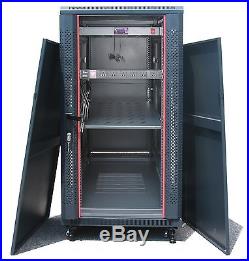 22U 39 Deep 19 IT Free Standing Server Rack Cabinet Enclosure + Bonus Free