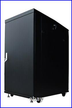 22U 39 Deep 19 IT Free Standing Server Rack Cabinet Enclosure + Bonus Free