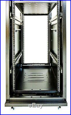 22U Server Rack Cabinet Network IT Data Enclosure Mesh Vented Doors $190 BONUS