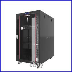 22U Server Rack Cabinet Premium Network Enclosure 35 Depth Data Cabinet wheels