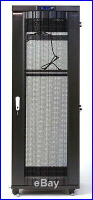 22U Server Rack It Cabinet Network Data Enclosure Vented Mesh Perforate Doors