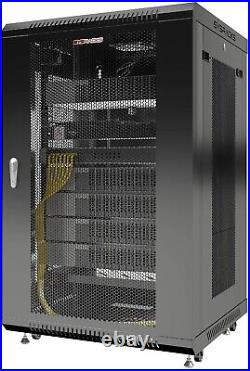 22U Wall Mount Server Rack Locking Network Cabinet Data IT Enclosure VENTED Door
