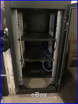 22u Network Server Cabinet Rack Enclosure Glass Door
