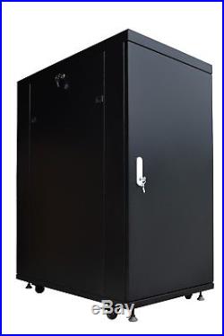 27U 35 Deep 19 IT Free Standing Server Rack Cabinet Enclosure + Bonus Free
