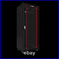 27U IT Rack 24 inch Depth Server Cabinet Data Network Enclosure with Accessories