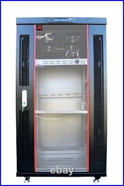 27U Rack 39 Inch Deep Server Data Cabinet LCD Air Control Enclosure with Bonus