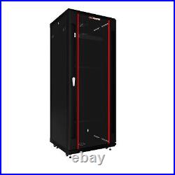 27U SERVER RACK DATA BOX CABINET ENCLOSURE 2 SHELVES PDU FAN (24w x24d x51h)