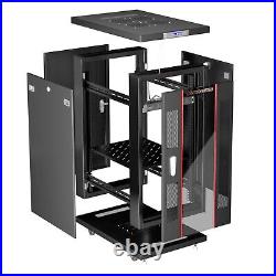 27U SERVER RACK DATA BOX CABINET ENCLOSURE 2 SHELVES PDU FAN (24w x24d x51h)