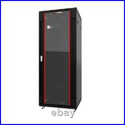 27U SERVER RACK DATA BOX CABINET ENCLOSURE 2 SHELVES PDU FAN (24w x24d x51h)