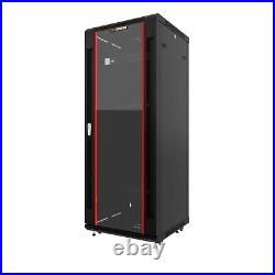 27U SERVER RACK DATA BOX CABINET ENCLOSURE 2 SHELVES PDU FAN (24w x24d x51h)