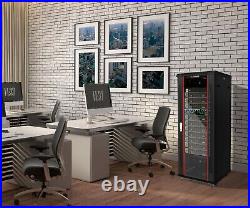 27U SERVER RACK DATA BOX CABINET ENCLOSURE 2 SHELVES PDU FAN (24w x24d x51h)