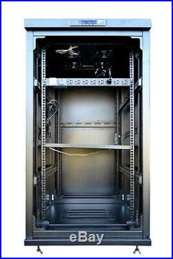 27U Server Rack Cabinet Network IT Data Enclosure Mesh Vented Doors $190 BONUS