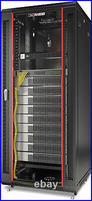 27U Wall Mount Server Rack Locking Network Cabinet Box Data Enclosure 24 Depth