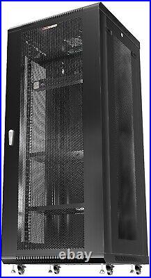 27U Wall Mount Server Rack Network Cabinet Locking Av Data Enclosure VENTED DOOR