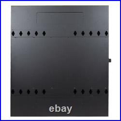 2U Vertical Enclosure Wall Mount Rack Low Profile Cabinet 20 Switch Depth Black