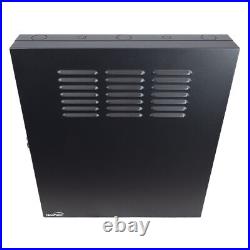 2U Vertical Enclosure Wall Mount Rack Low Profile Cabinet 36 Server Depth Black