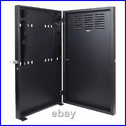 2U Vertical Enclosure Wall Mount Rack Low Profile Cabinet 36 Server Depth Black