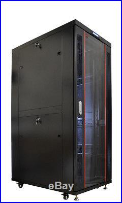 32U 39 Deep 19 IT Free Standing Server Rack Cabinet Enclosure + Bonus Free