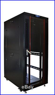 32U 39 Deep 19 IT Free Standing Server Rack Cabinet Enclosure + Bonus Free