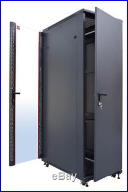 32U 39 Deep 19 IT Network Free Standing Server Rack Cabinet Enclosure +Bonus