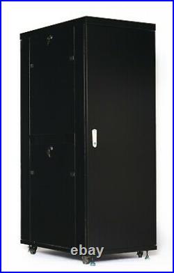 32U IT Rack Server Cabinet 32 Inch Depth Portable Network Enclosure with Bonus