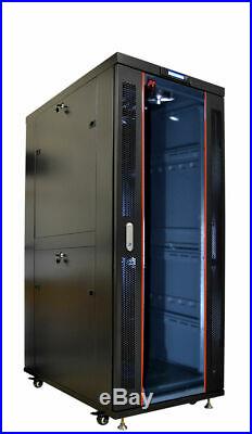 32U Server Rack Cabinet Enclosure/Free LED Screen Cooling System, PDU and Shelf
