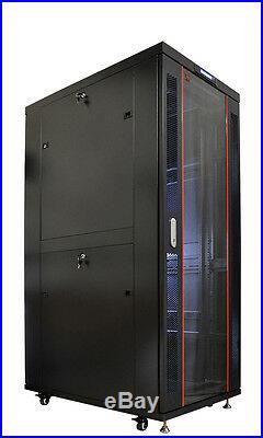 32U Server Rack Cabinet It Data Network Enclosure Accessories Over $190 Value