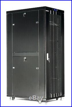 32U Server Rack Cabinet Network IT Data Enclosure Mesh Vented Doors $190 BONUS