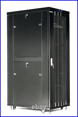 32U Server Rack It Cabinet Network Data Enclosure Vented Mesh Perforate Doors